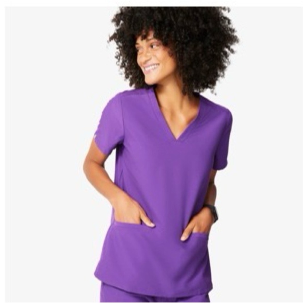 Figs S Ultra Violet Casma Three-Pocket Scrub Top LIMITED EDITION NWT